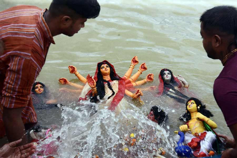 An image of Durga Idol Immersion
