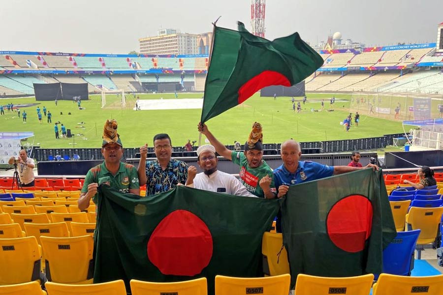 An image of Bangladesh Supporters in Eden Gardens