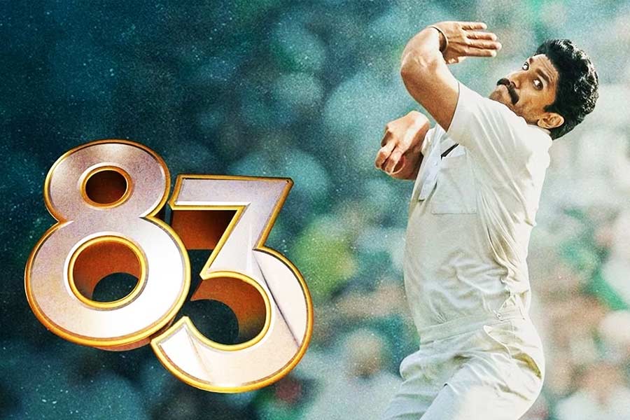 83 movie poster Ranveer Singh