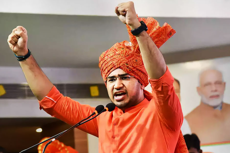 বেঙ্গালুরু দক্ষিণের সাংসদ তিনি। ২০২০ সালের ২৬ সেপ্টেম্বর থেকে ভারতীয় জনতা যুব মোর্চার সভাপতি। একটি সংবাদমাধ্যম জানিয়েছে, তাঁর সম্পত্তির পরিমাণ ১৩.৪৬ লক্ষ টাকা।