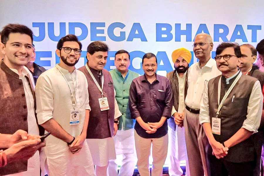 আপ প্রধান অরবিন্দ কেজরিওয়াল, আপের পঞ্জাবের মুখ্যমন্ত্রী ভগবন্ত মানও বুধবারই এসে পৌঁছেছিলেন মুম্বইয়ে। 