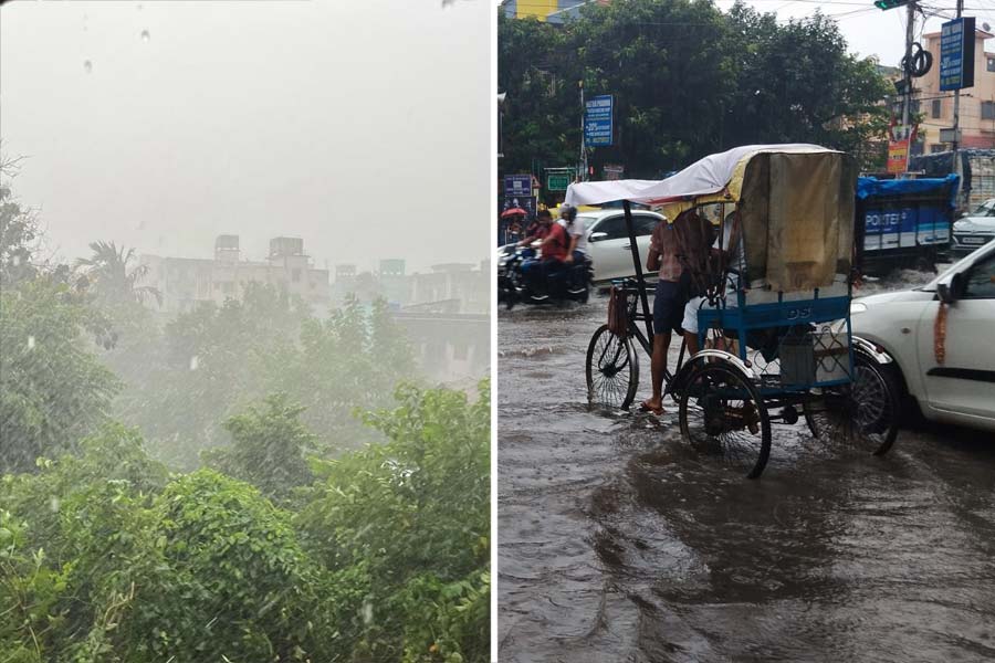 Rain lashes over parts of Kolkata with weather office forecasts for temperature drop.