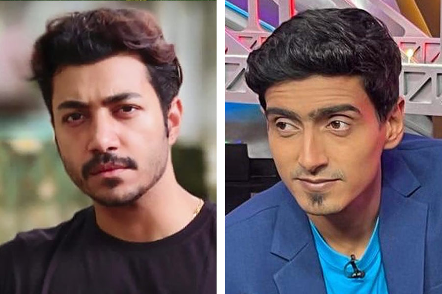 (বাঁ দিকে) রোহন ভট্টাচার্য, অনিন্দ্য সেনগুপ্ত (ডান দিকে)।