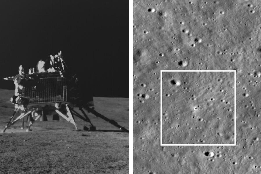 NASA posts picture of Chandrayaan-3 lander Vikram