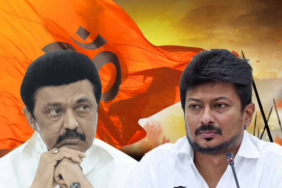 Rs 10 lakh to slap Tamil Nadu CM Stalin’s son Udhayanidhi for ‘Sanatana Dharma’ remark, Hindu outfit puts up poster in Andhra Pradesh