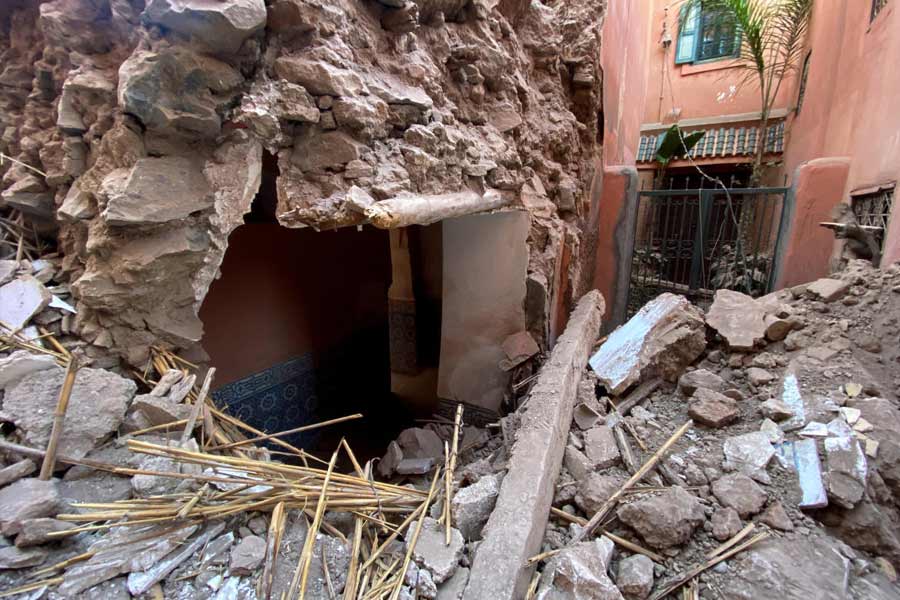 image of earthquake in Morocco 