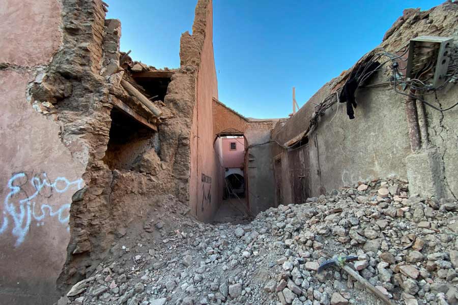 image of earthquake in Morocco 