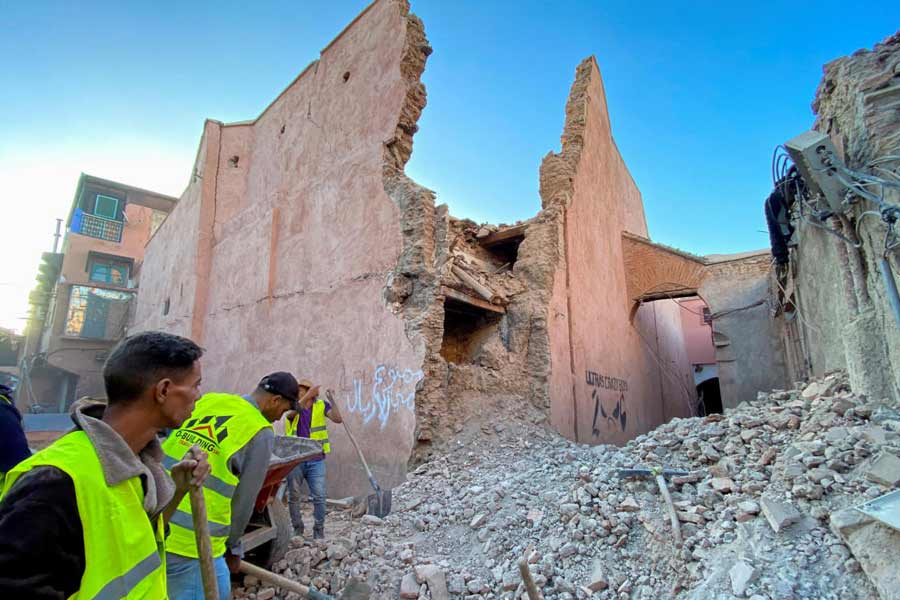 image of earthquake in Morocco 