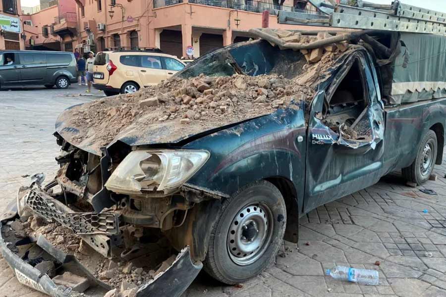 image of earthquake in Morocco 