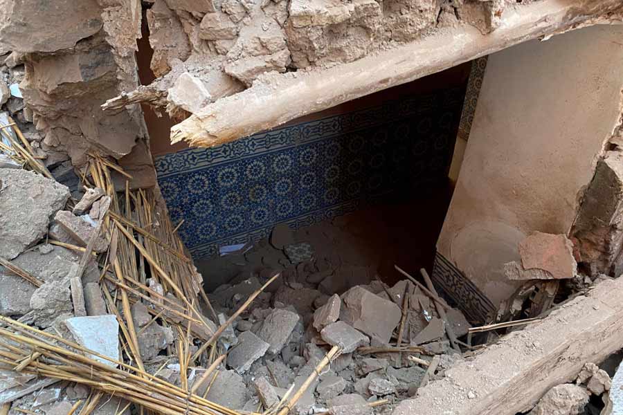 image of earthquake in Morocco 