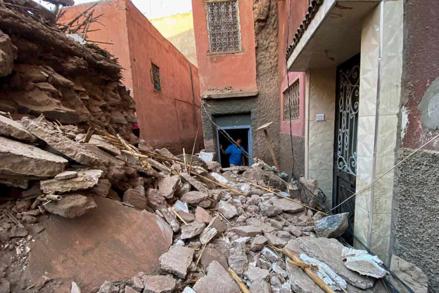 image of earthquake in Morocco 