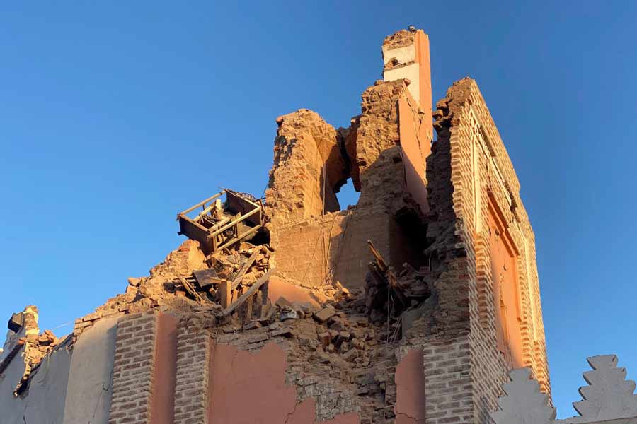 image of earthquake in Morocco 
