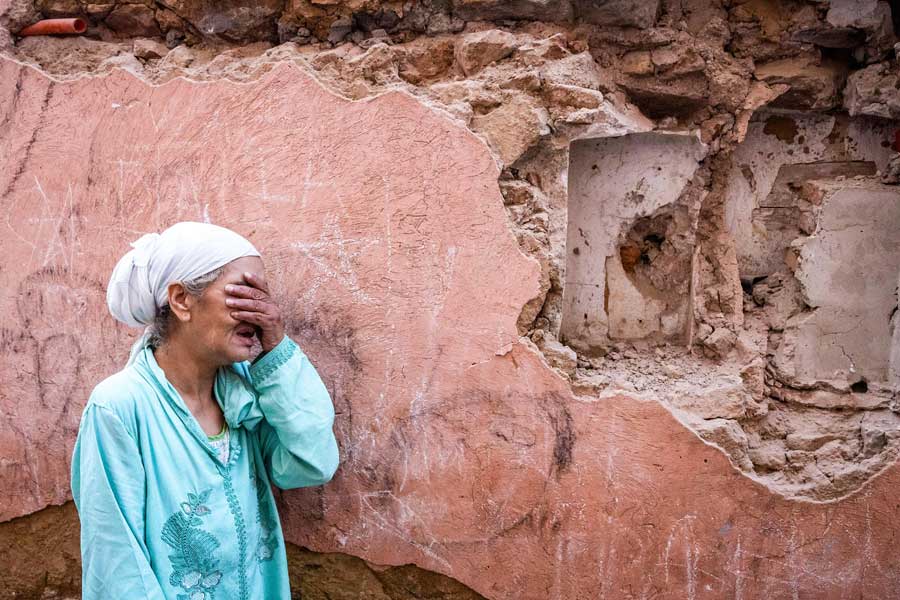 image of earthquake in Morocco 