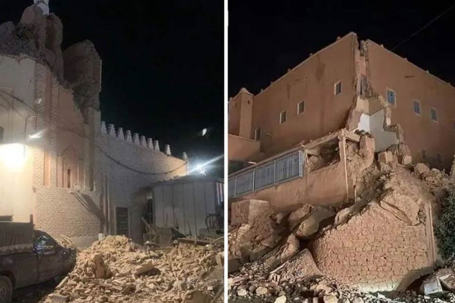 image of earthquake in Morocco 
