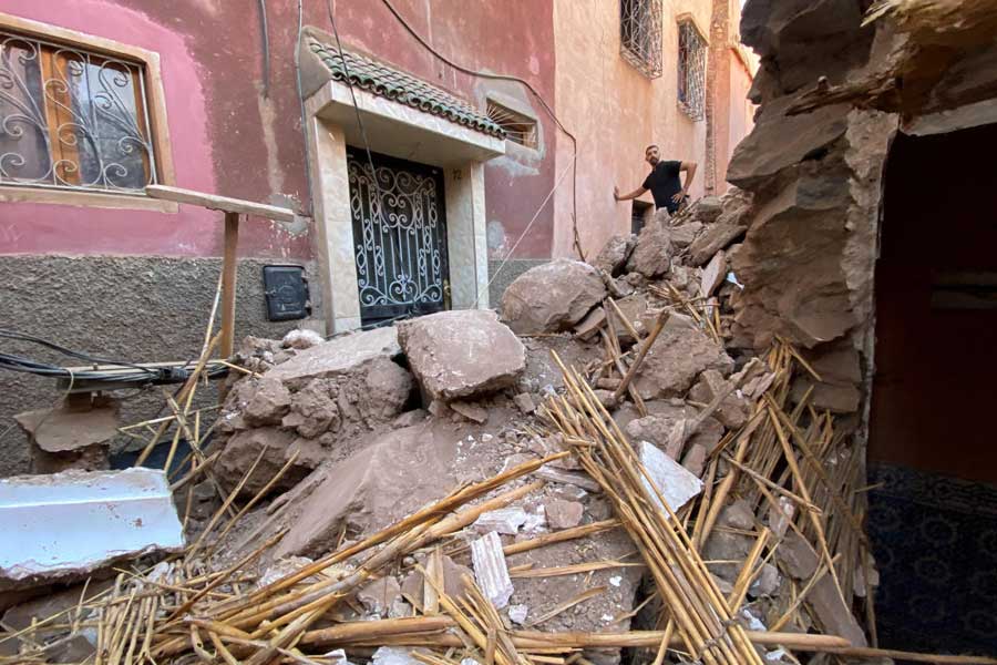image of earthquake in Morocco 
