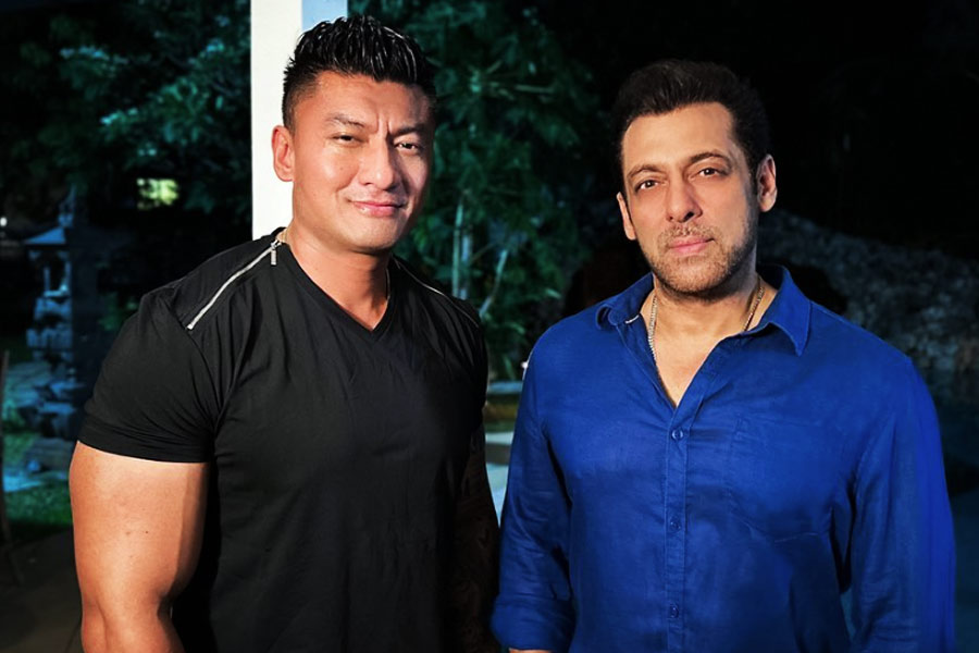 Sangay Sheltrim with Salman Khan