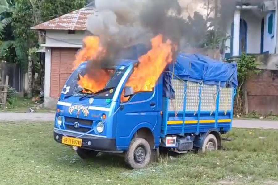 Image of burning vehicle