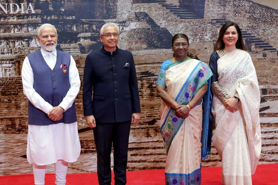 image of PM Modi and Mauritius PM 