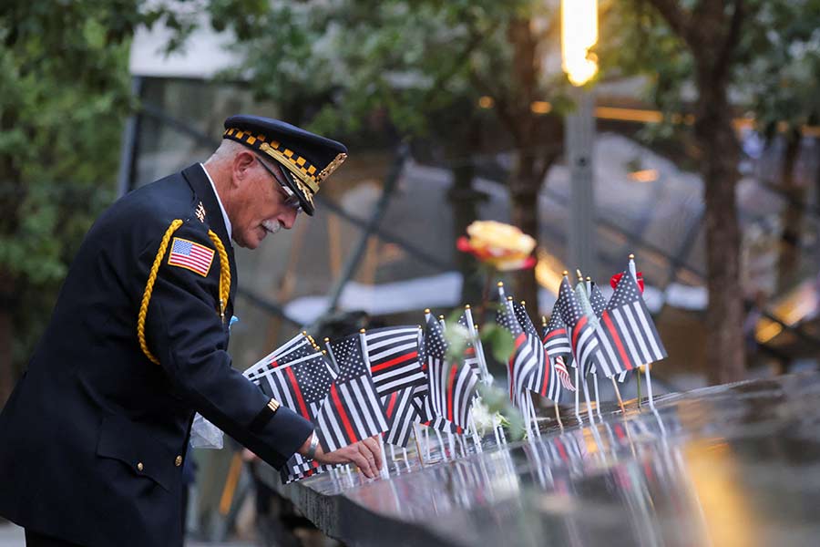 Image of Ceremony to mark 22nd anniversary of September 11, 2001 attacks on the World Trade Center