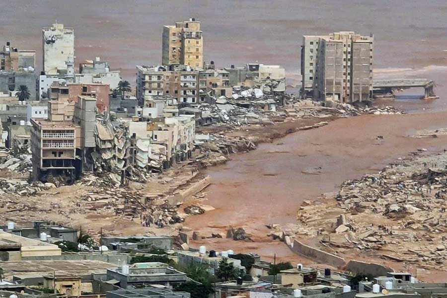 image of flood in lybia 