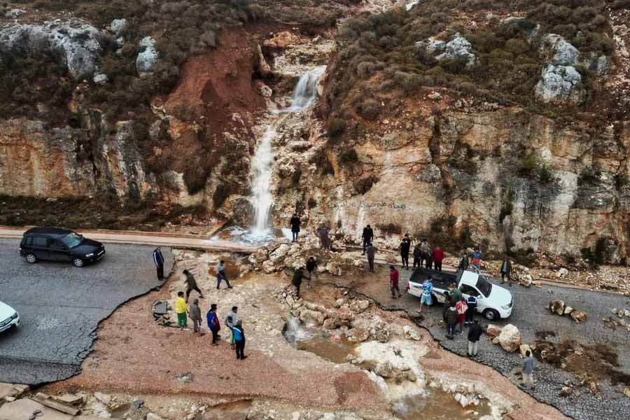 image of flood in lybia 
