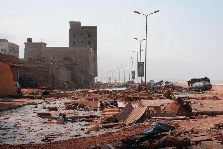 image of flood in lybia 