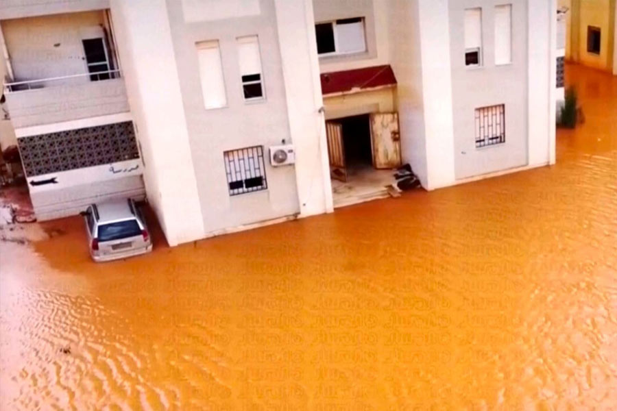 image of flood in lybia 