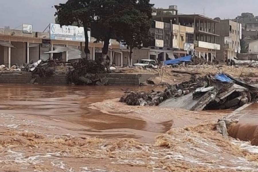image of flood in lybia 