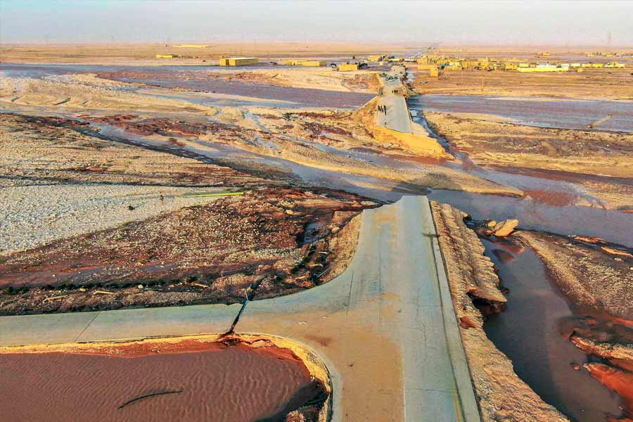 image of flood in lybia 