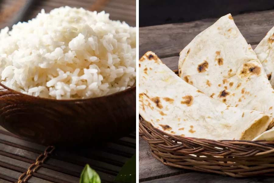Image of Rice and Roti.