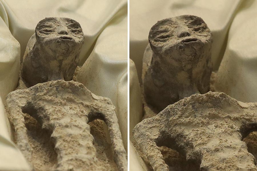 Alleged alien corpse was displayed at Mexico congress.