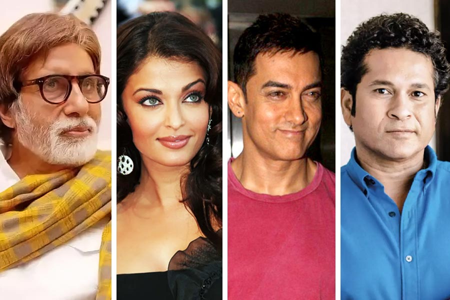 photo of amitabh bachchan, sachin tendulkar