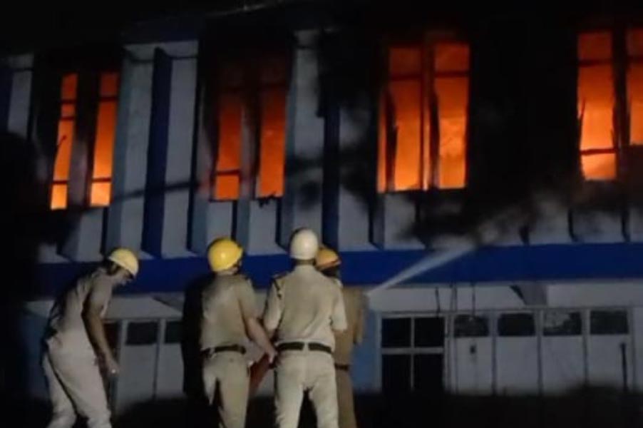 Massive fire broke out at Asansol Durgapur Development Board office.
