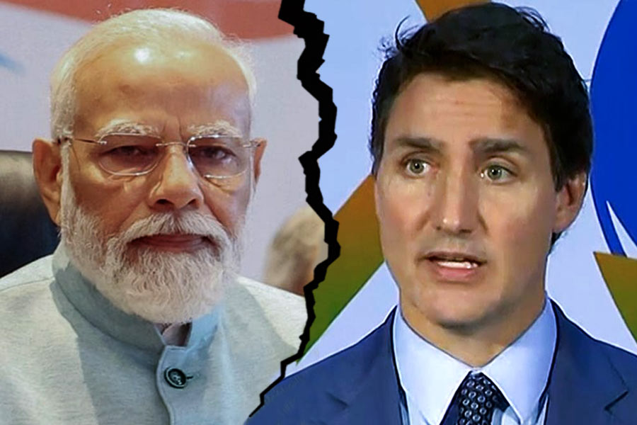 An image of Narendra Modi and Justin Trudeau