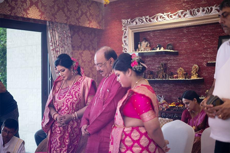 মূলত বৈশাখীর ইচ্ছায় গণেশ চতুর্থীতে এই পুজো করছেন তাঁরা। 