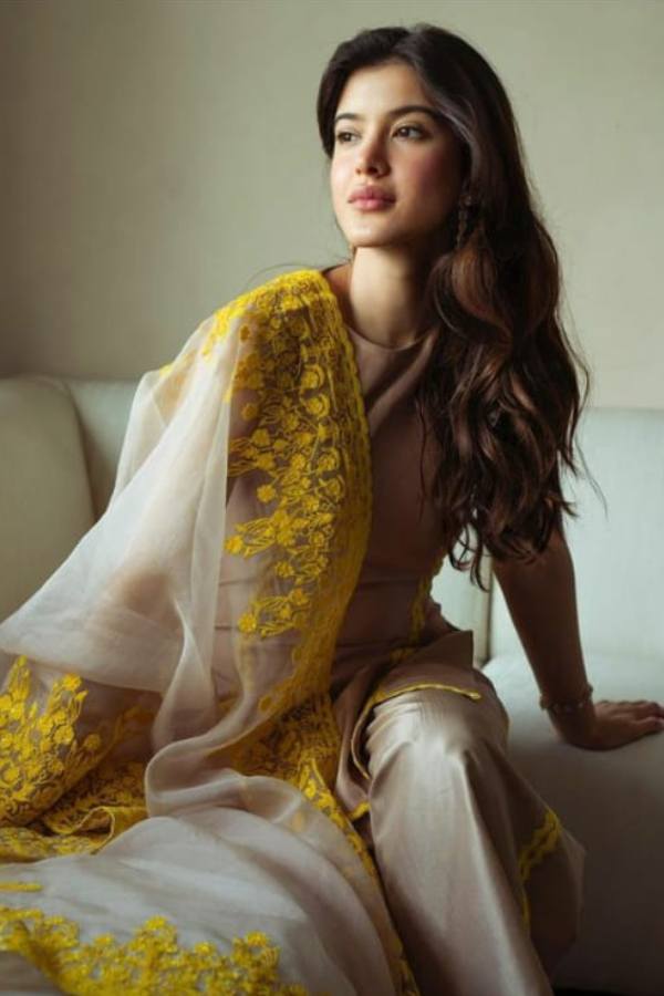 শনায়া কপূরের সঙ্গে অনন্যার ছবিও দেখা গেছে সমাজমাধ্যমের পাতায়। শনায়া পরেছিলেন ব্লাশ গোলাপী রঙের সিল্কের কুর্তি ও পাজামা। আর সঙ্গত দিয়েছিল তাঁর স্বচ্ছ ফুরফুরে গোলাপী ওড়না,  যার পাড়ে ছিল চওড়া হলুদ সুতোর কারুকাজ। 