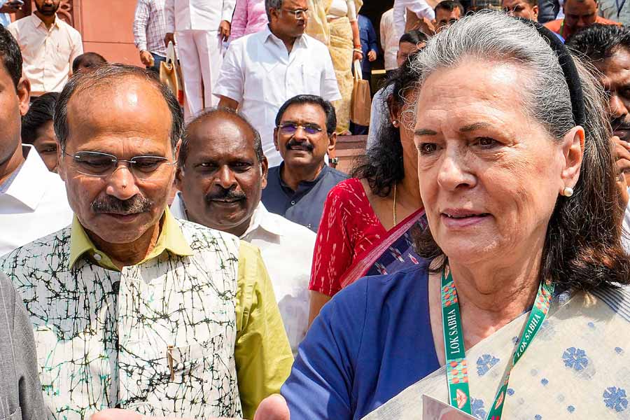 Sonia Gandhi and Adhir Ranjan Chowdhury