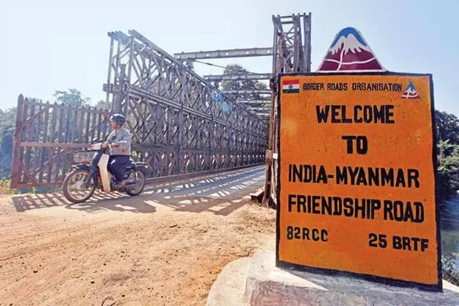 An image of India-Myanmar Border