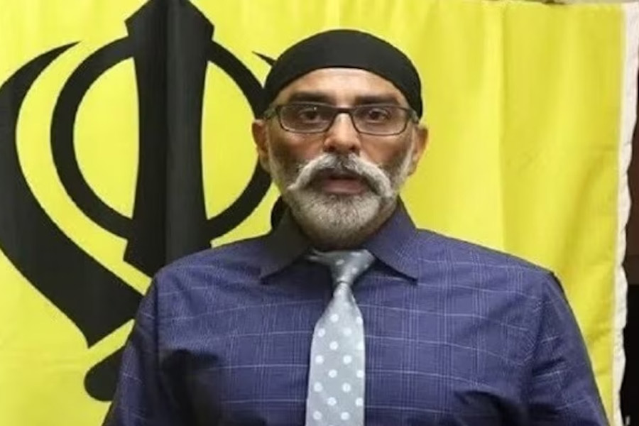 An image of ‘Sikhs for Justice’ chief Gurpatwant Singh Pannun