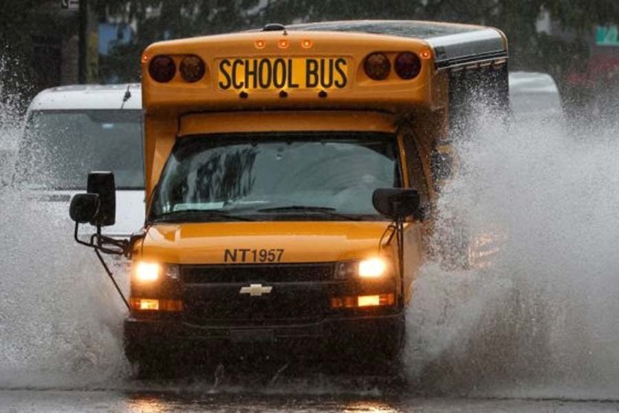 Transportation disrupted due to heavy rain and fllod like situation in New York City of US