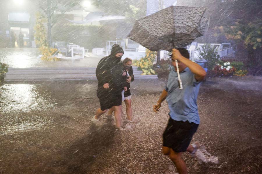 Transportation disrupted due to heavy rain and fllod like situation in New York City of US