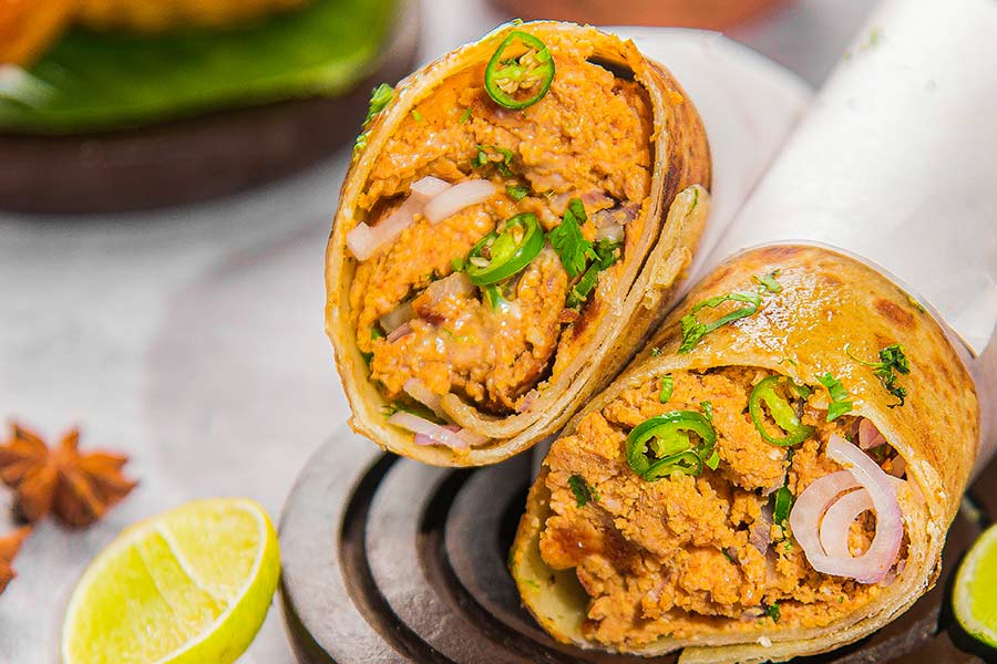 Oudh 1590 introducing for the first time Galawati kebab roll