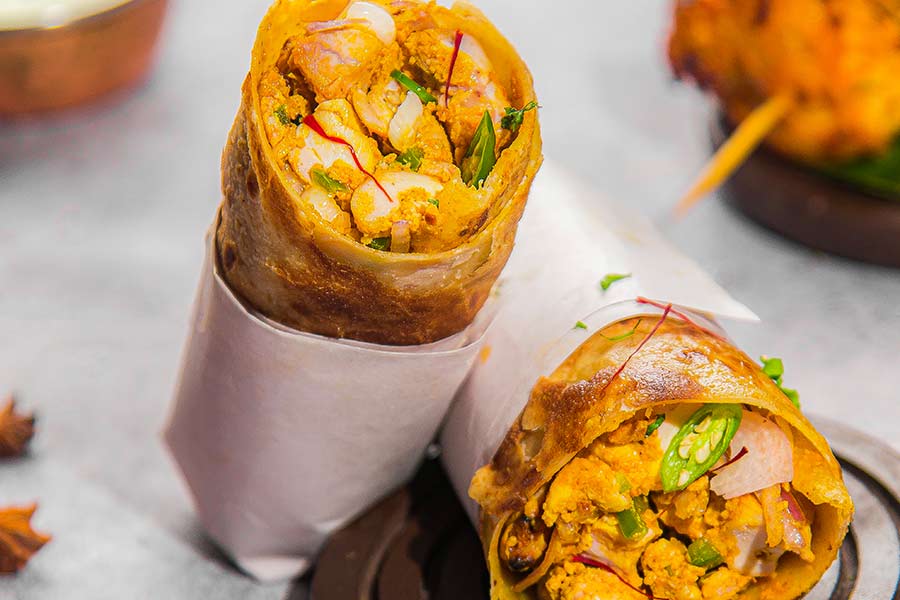 Oudh 1590 introducing for the first time Galawati kebab roll