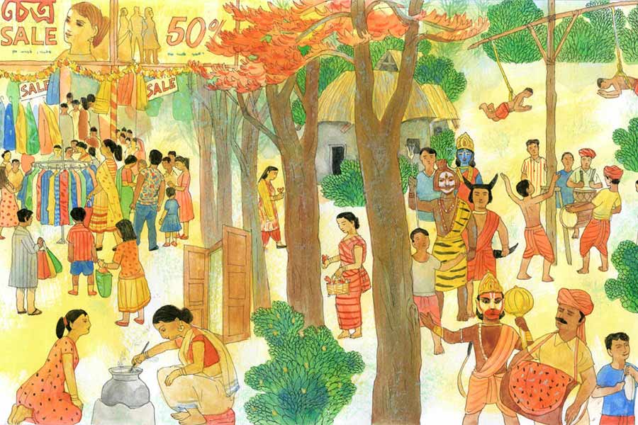 Gajan and Charak Festival at rural areas of West Bengal regarding celebration of chaitra sankranti