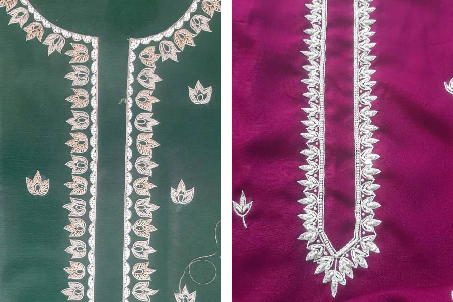 পোশাকশিল্পী সন্দীপ জয়সওয়ালের নকশা করা পাঞ্জাবি। 