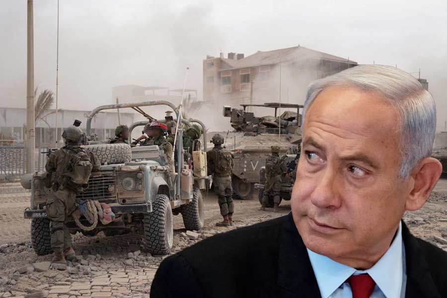 An image of Israeli PM Benjamin Netanyahu