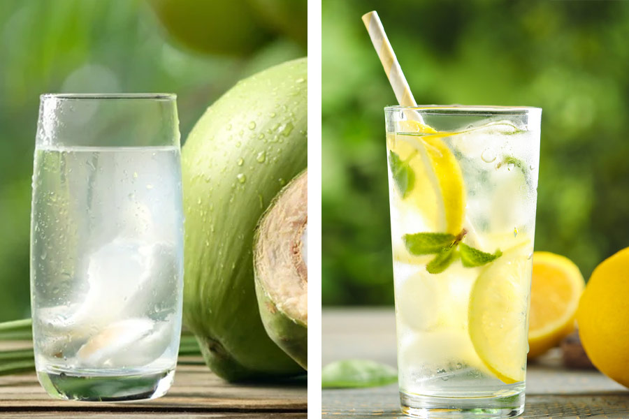 Between coconut and lemon water which is better for hydration