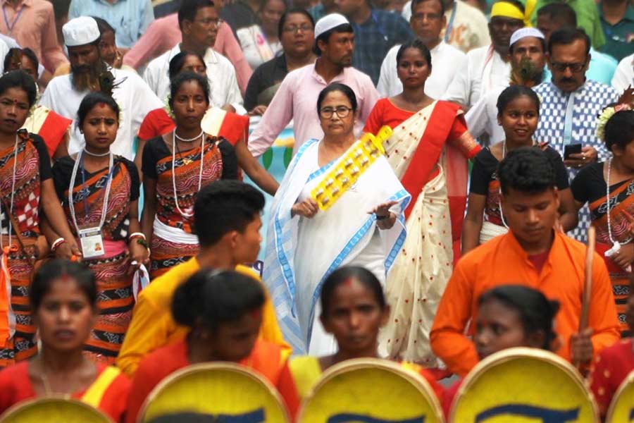 A photograph of Mamata Banerjee