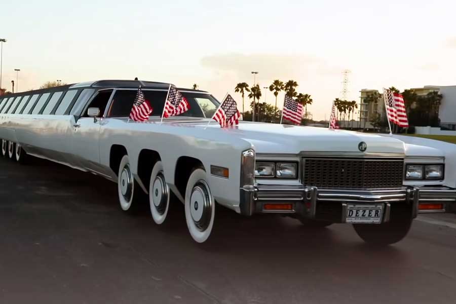 লিমো গাড়িটি নতুন করে তৈরি করতে তার দৈর্ঘ্যও বাড়িয়ে ফেলেন ম্যানিং। নীল তিমির দৈর্ঘ্য সাধারণত ৮০ থেকে ৯০ ফুট পর্যন্ত হয়। ‘দ্য আমেরিকান ড্রিম’-এর দৈর্ঘ্য গিয়ে দাঁড়ায় ১০০ ফুট দেড় ইঞ্চিতে।