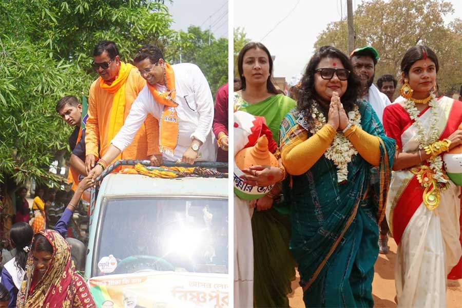 Verbal pat between Saumitra khan and Sujata Khan during their election campaign